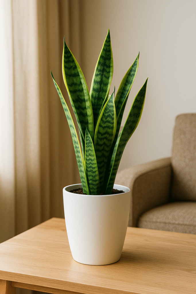 Snake Plant for low light rooms, easy indoor plant, snake plant